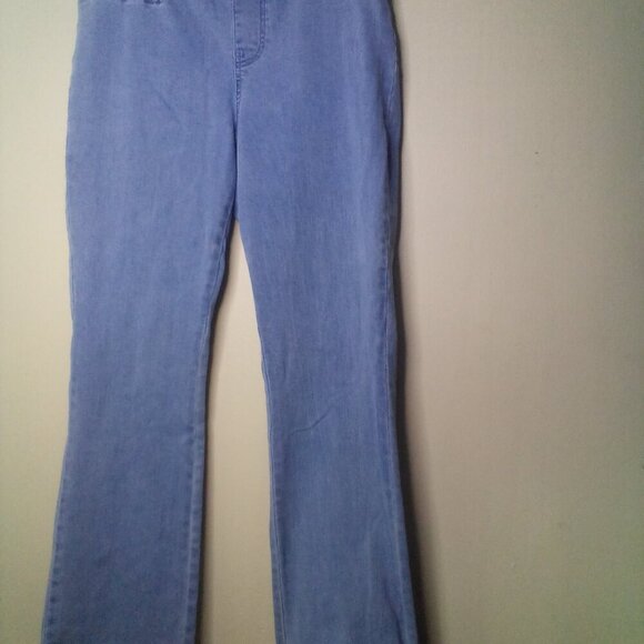 Nic + Zoe jeans 10 Women Demi Boot Pull On Elastic Waist Light Wash Blue - Picture 12 of 14